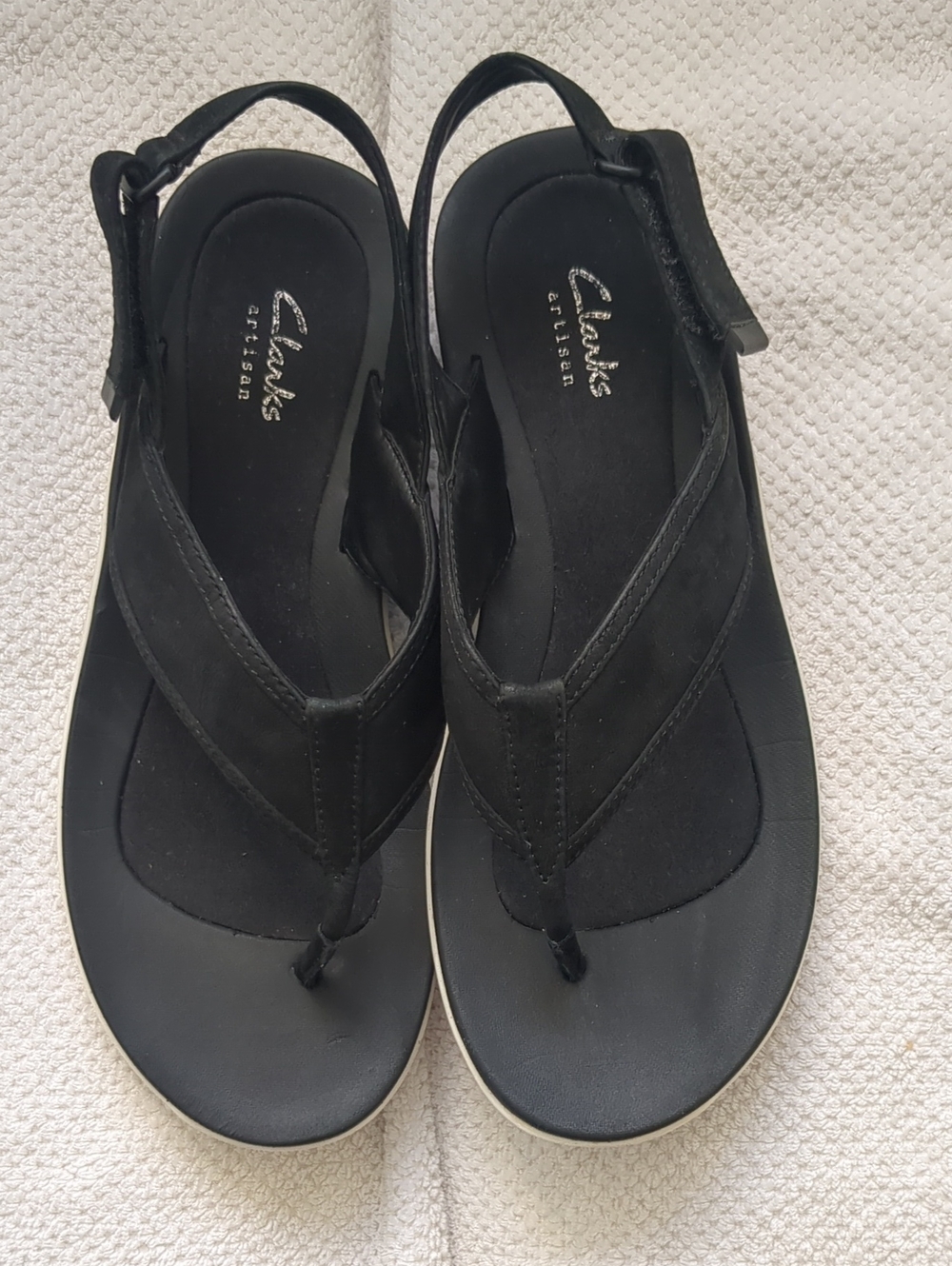 Clarks Artisan Black Sandals, Size 8M